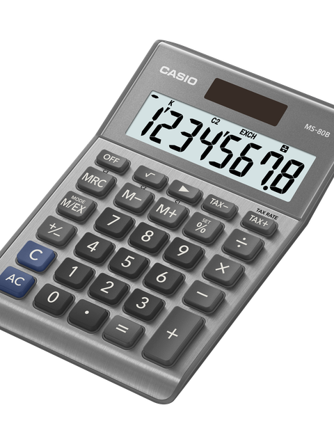 Basic calculators,Mini Desk Type MS80B-SR