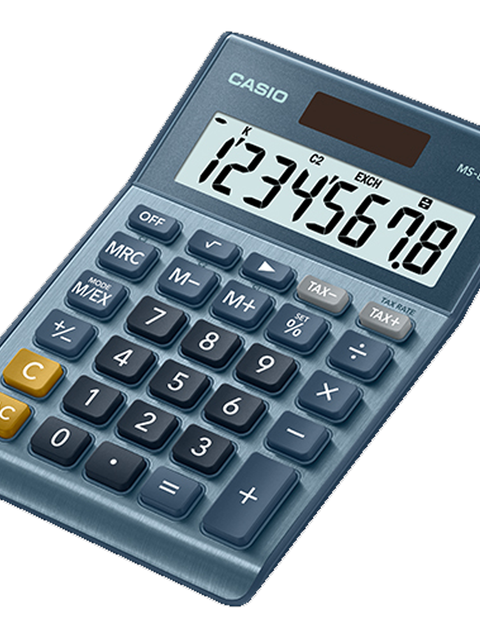 Basic calculators,Mini Desk Type MS80B-BU