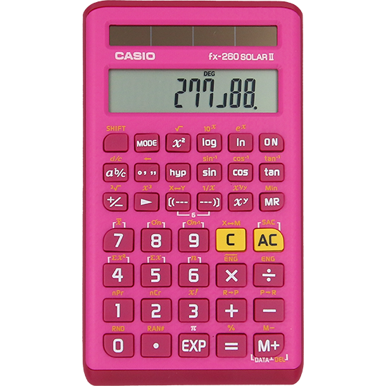 Standard Scientific Calculators fx-260 SOLAR II Pink Edition