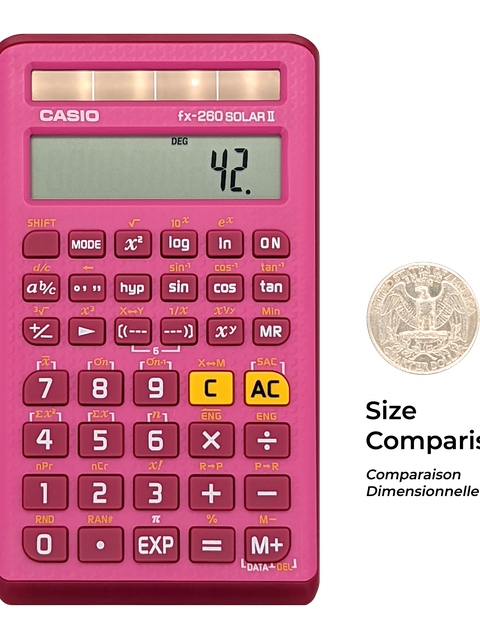 Standard Scientific Calculators fx-260 SOLAR II Pink Edition