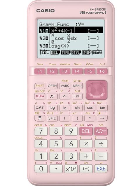 Graphing Calculators fx-9750GIII Sakura Pink Edition